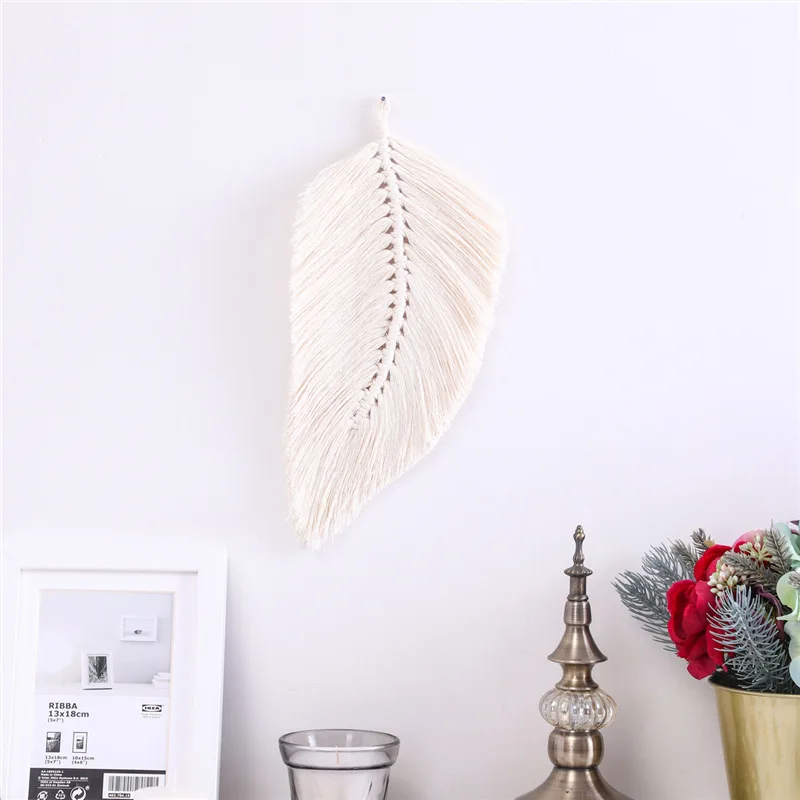 
Esty Wholesale Macrame Cotton leaf feather Wall Hanging for Home Decor 
