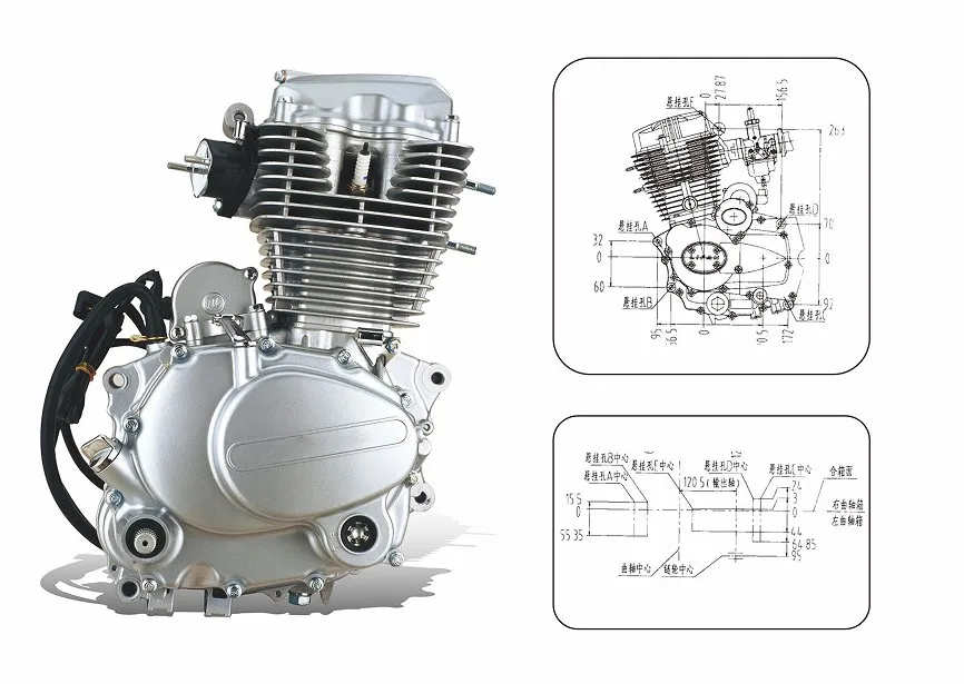 Поставщик мотоциклетных двигателей с воздушным охлаждением CG200 двигатель на продажу
