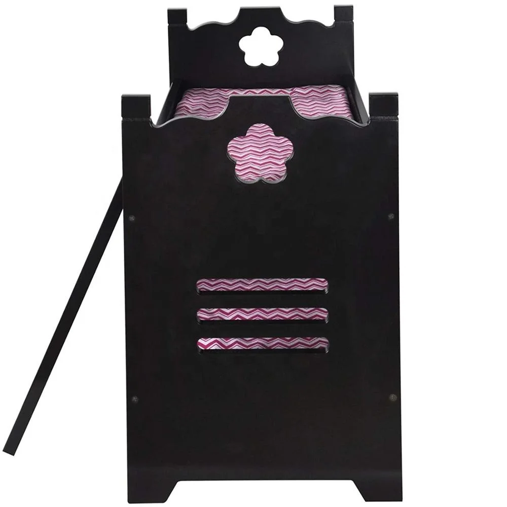 Готовая к отправке белая кровать, кукла из темного дерева, мебель для куклы, деревянная кукольная кровать