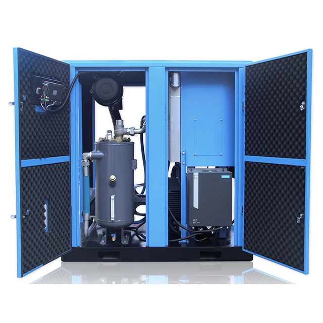 55KW 75HP 380V Industrial Electric PM VSD Screw Air Compressor With Inverter