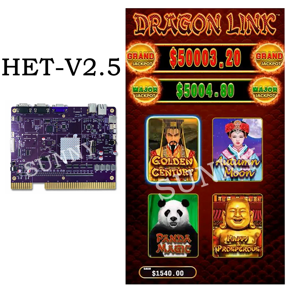 Dragon link 4in1 jamma multi game boards/HET multigames for gaming machines/video games board for gaming machines