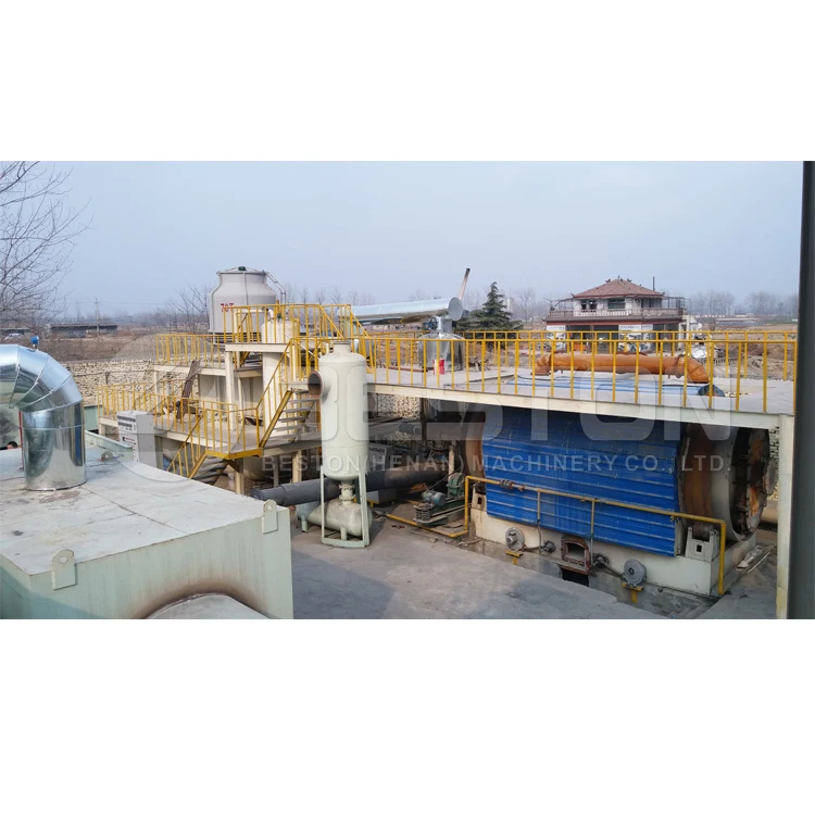 High quality continuous thermal decomposition tyre plastic pyrolysis plant to carbon black