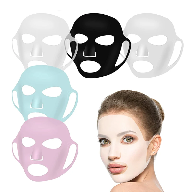 Silicone Skin Mask Reusable Moisturizing Face Silicone Face Wrap for Sheet Prevent Evaporation Masks Face Care Tool