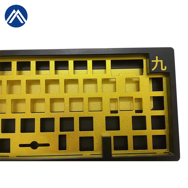 Multi-colors Anodizing Aluminum Keyboard Plate Custom cnc Machining Mechanical Keyboard Case with Optional Materials and Colors