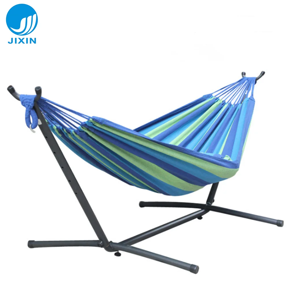 Outdoor Leisure Furniture Comfortable Garden Patio Camping Folding Steel Hammock Portable with Stand