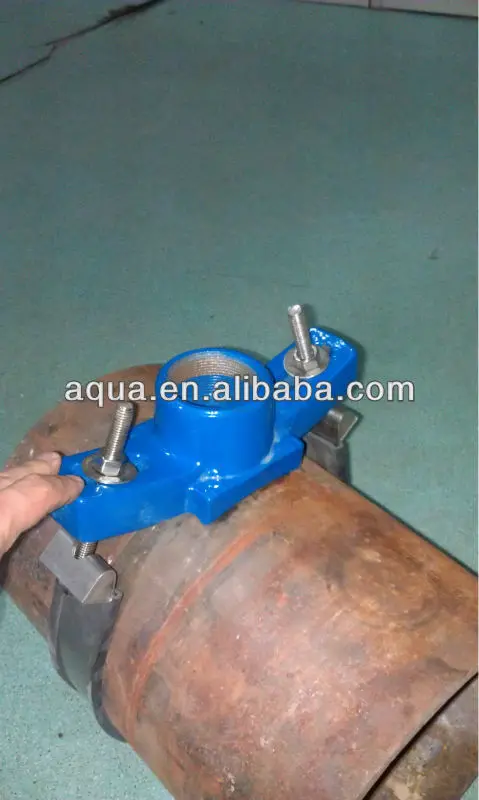 China Factory Ductile-Stainless Steel Band Saddle Clamp for PVC/PE/PPR Pipe