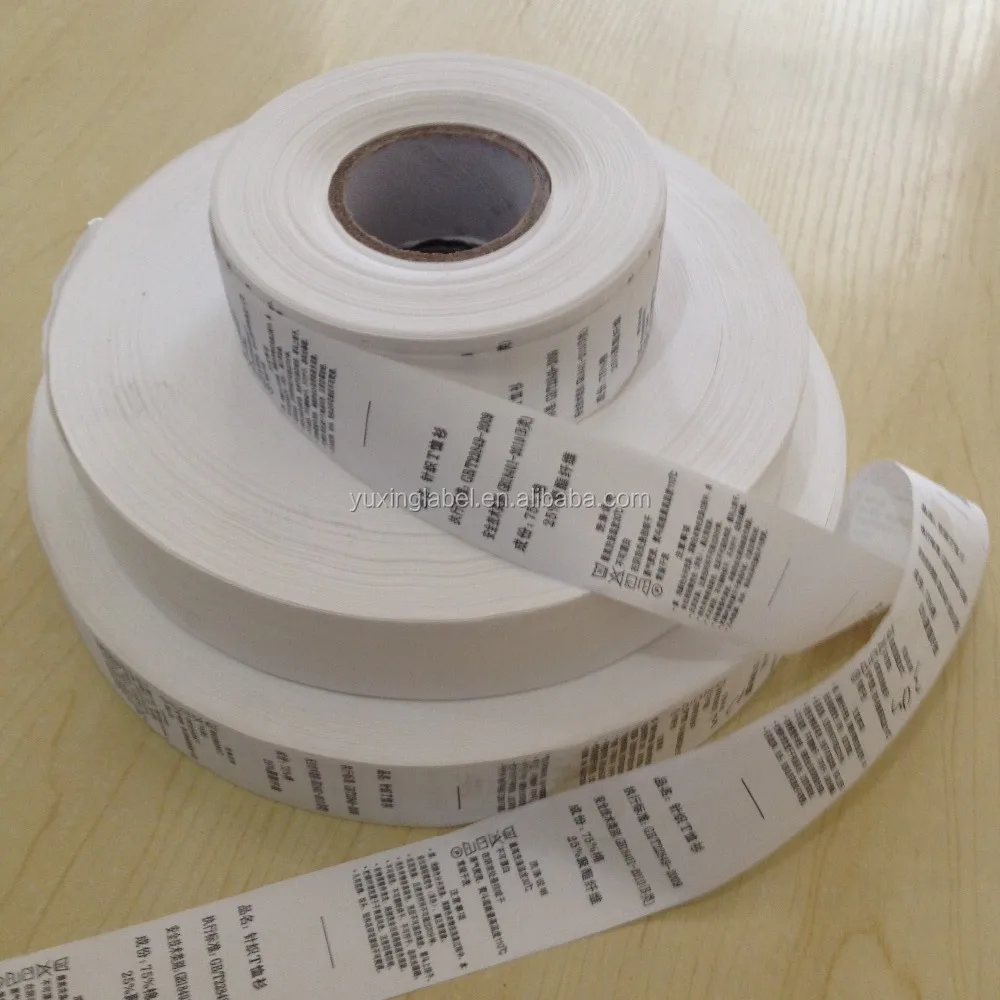 Coated fabrics 100% nylon taffeta care label for clothing