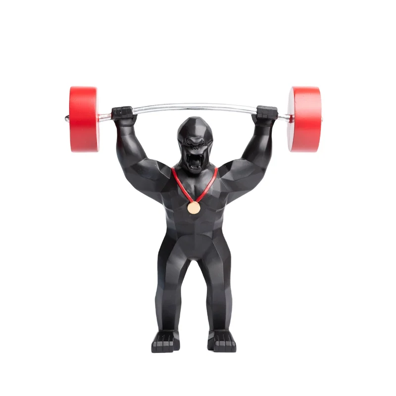 Лидер продаж, полимерные поделки, тяжелая атлетика, украшение из смолы King Kong Gorilla
