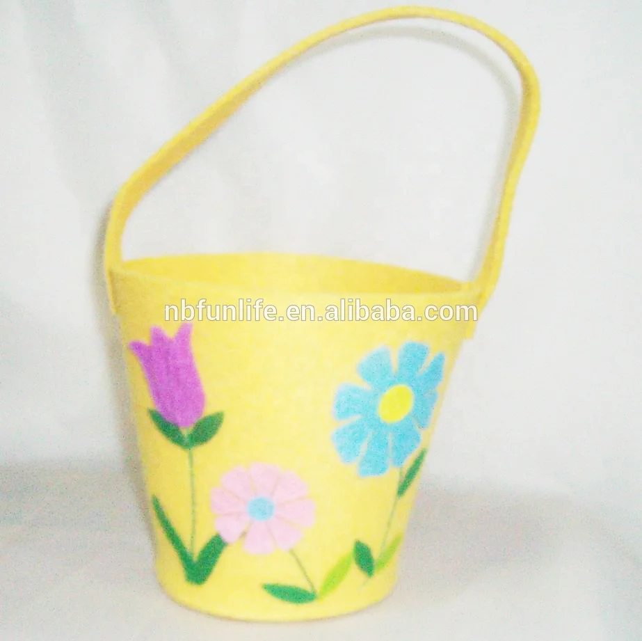 2023 Best Selling Factory Direct Felt Logo Customized Bucket for Children Candy Basket
