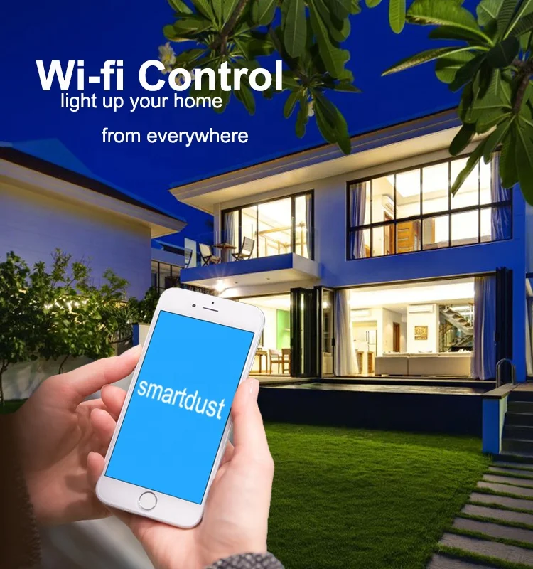Smartdust Smart Home Wireless Automatic Light Switch APP WIFI Voice Control Timer 4 Gang Switch