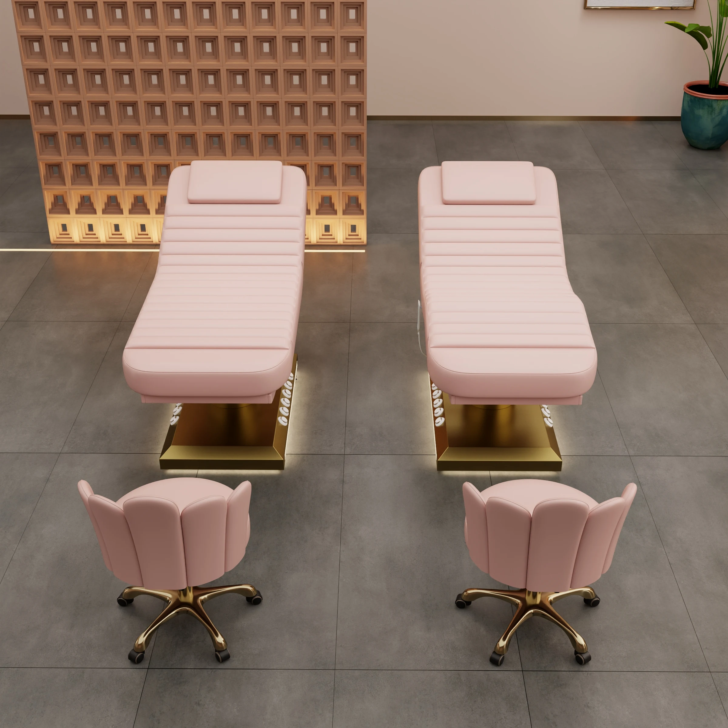 Modern Wholesale Beauty Table Luxury Salon Furniture Body Skin Care Facial Lash Beauty Spa Lash Bed