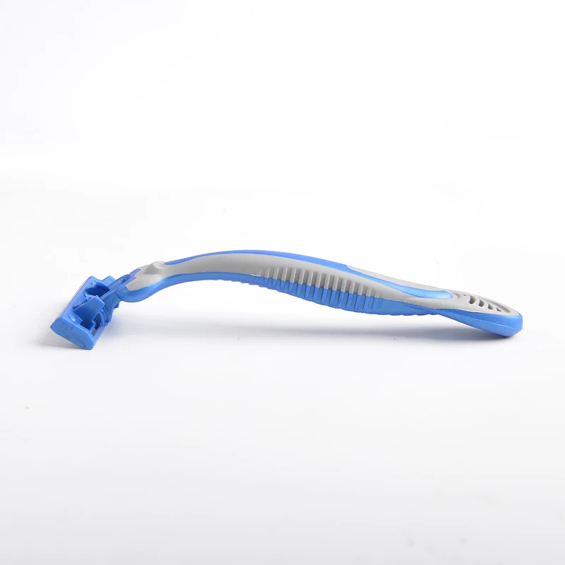 Max 3pcs Triple Blade Rubber Handle Disposable Razor For Man