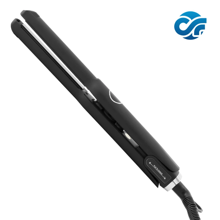 2 in 1 Travel Hair Straighteners  Black Titanium Flat Irons Mini Inch Pencil Flat Iron  Short Hair comb straightener