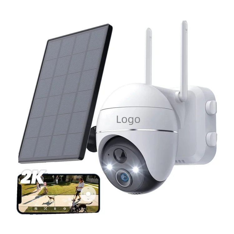 Outdoor Wireless Best PTZ Surveillance Ca maras de Seguridad Segurana Wifi Solar Powered Network IP CCTV 5MP Camera For Home