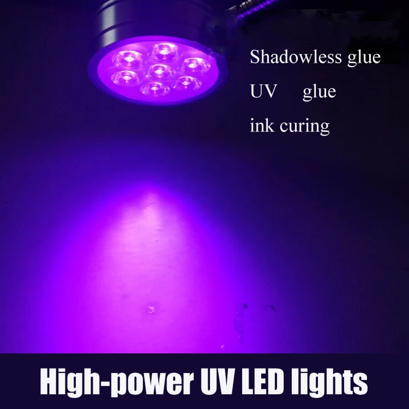 UV glue curing lamp led ultraviolet green oil curing lamp mobile phone repair repair shadowless glue nail inspection 7W