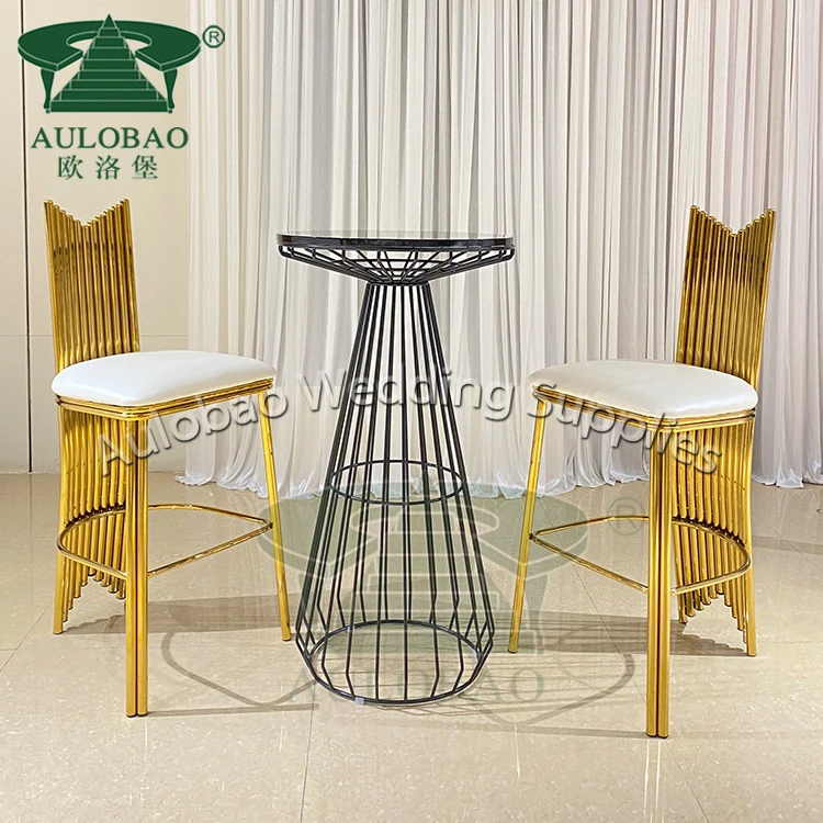 Bar furniture iron metal round bar height table night club