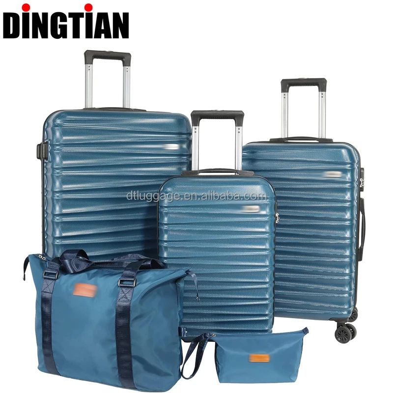 OEM ODM ABS Hard Side Luxury Travel Suitcase Set Pink Customized Carry Trolley Pilot Case with Spinner Wheel Unisex Men Women