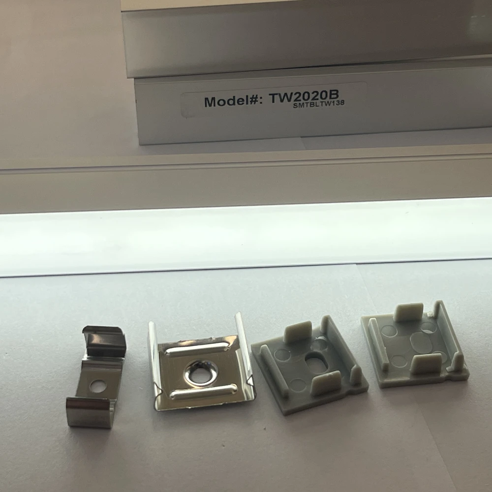 W20*H20mm Connectable Led Linear Light Aluminum Profile Customized Silver Color Led Channel For Led Strip Light