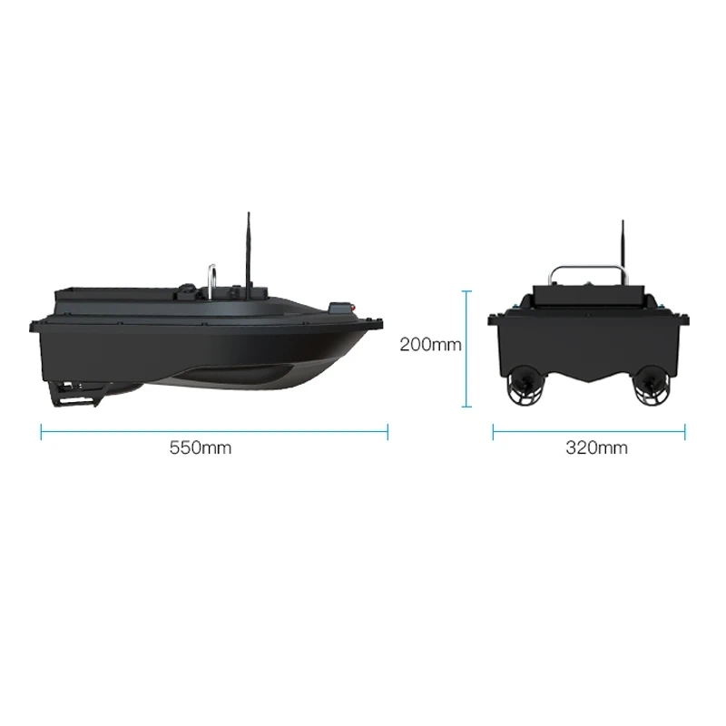 2025 Good Quality Price D16B GPS Double Motors Outdoor Rc Bait Fishing Boat
