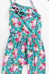 2019 Newest Printed Floral Cotton Ruffle Sleeveless  Baby Bodysuits Jumpsuits Romper Outfit Overalls for Girl Kids Clothing