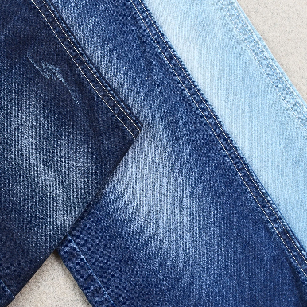 High quality 9.5 oz fake knitted jeans denim fabric rolls for wholesale