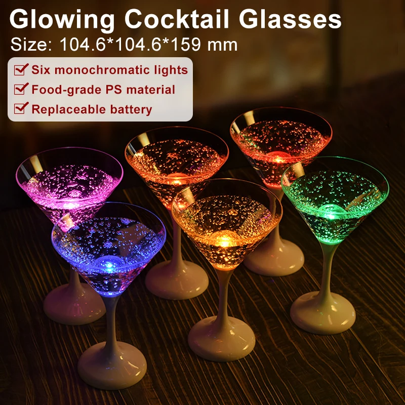 Water Sensor Luminous Mug LED Creative Wine Glasses Champagne Glasses Wedding Party Novelty  Specialty products