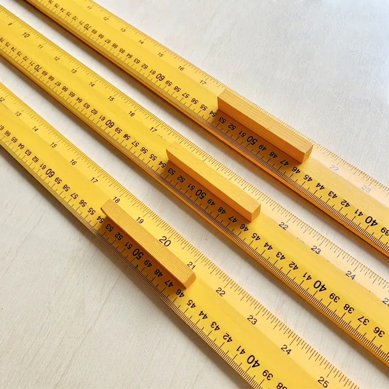 
Good quality 1m Yellow Wooden Rulers 