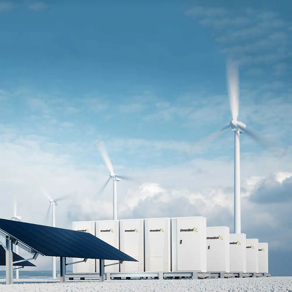 GreenBatt Microgrids промышленный коммерческий контейнер для хранения энергии, распределенный накопитель энергии