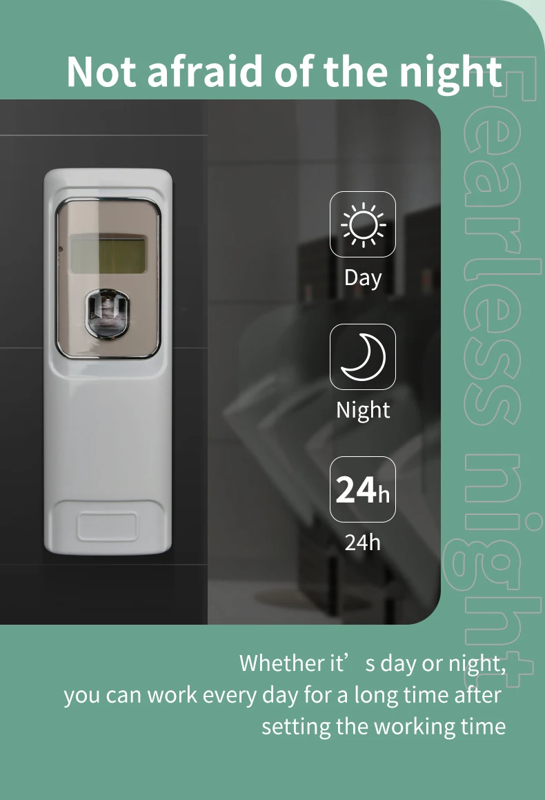 Industrial lcd auto air freshener dispenser / toilet spray perfume dispenser