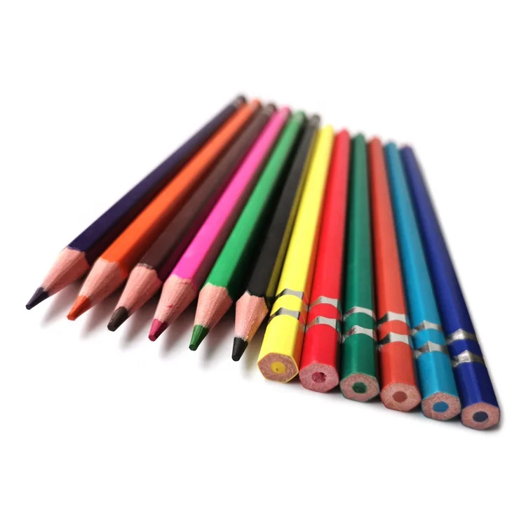 Wholesale Professional Art Painting Colored Pencil Set With Logo Printing Deep Colour Woodless Sketch Color Pencils