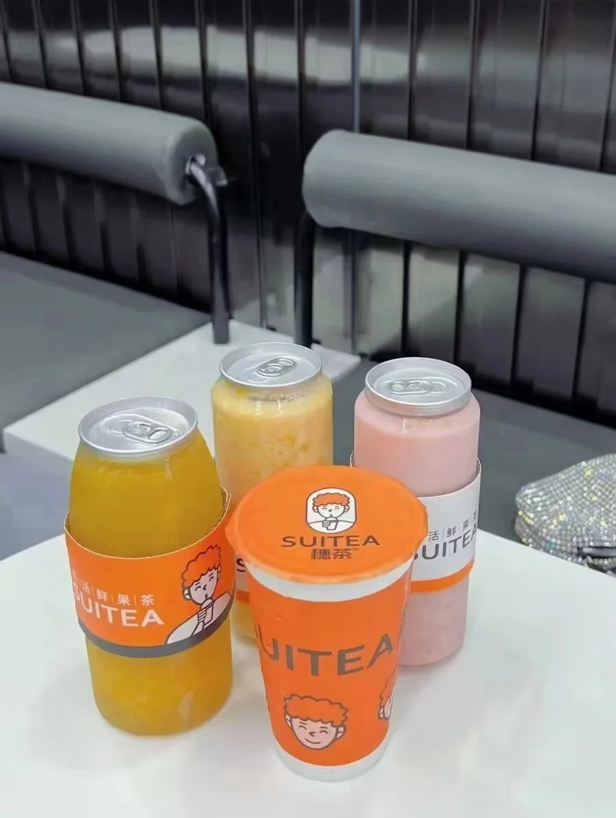 PLA CANS biodegradation 330ml 550ml 650ml sealing plastic beverage bottle cans for soft drink transparent soda cans