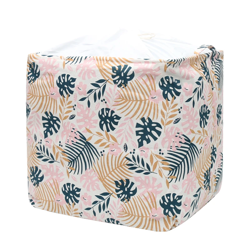 Cotton Laundry Basket Bins With Handles,Laundry Basket Kid Toy Storage Boxes Bin Organizer