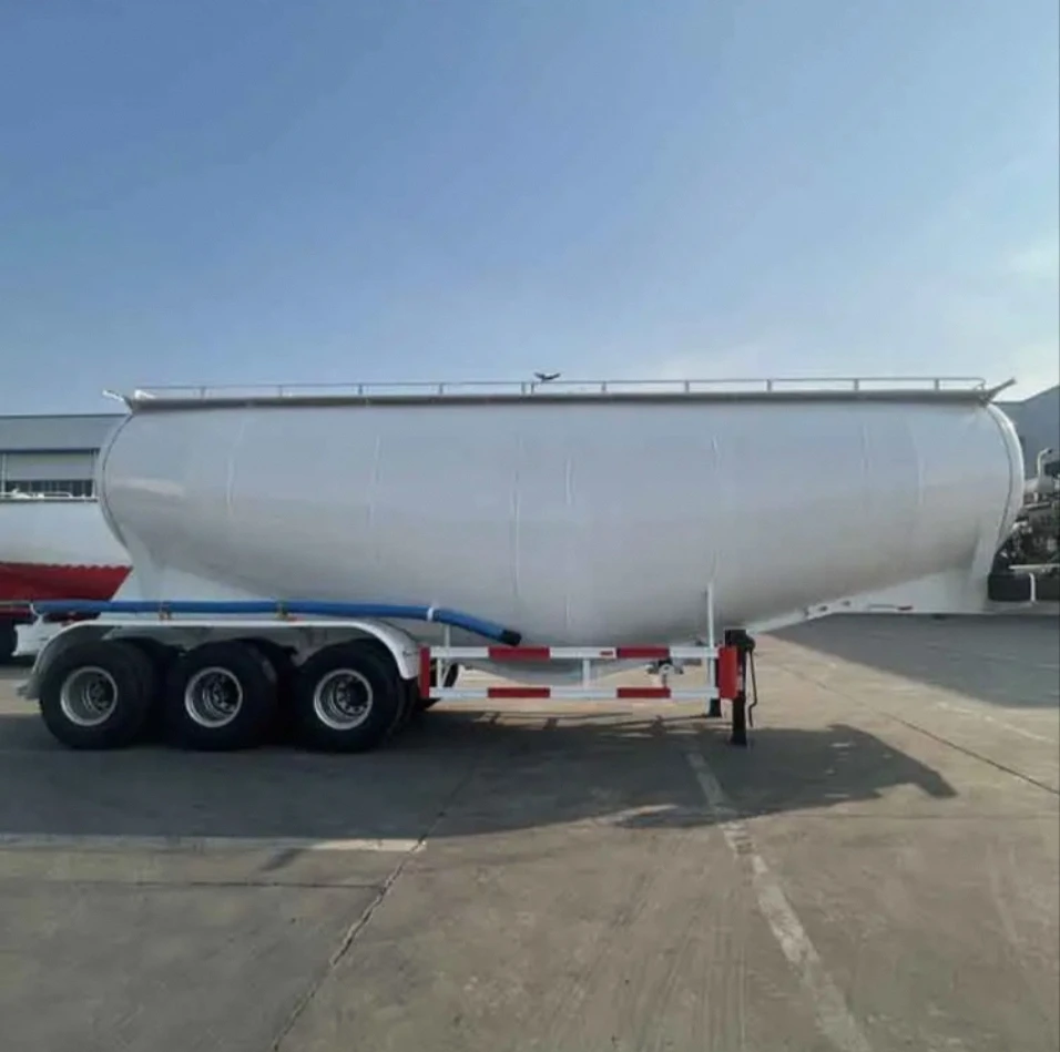 Customizable bulk cement tank trailer powder dry ash bulk cement semi trailer 80cbm