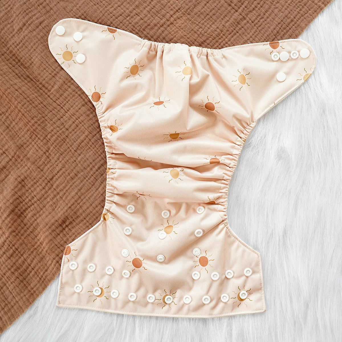 Happy Flute Baby Cloth  suede cloth diaper One Size Adjustable Washable Reusable for Babies  Nappies