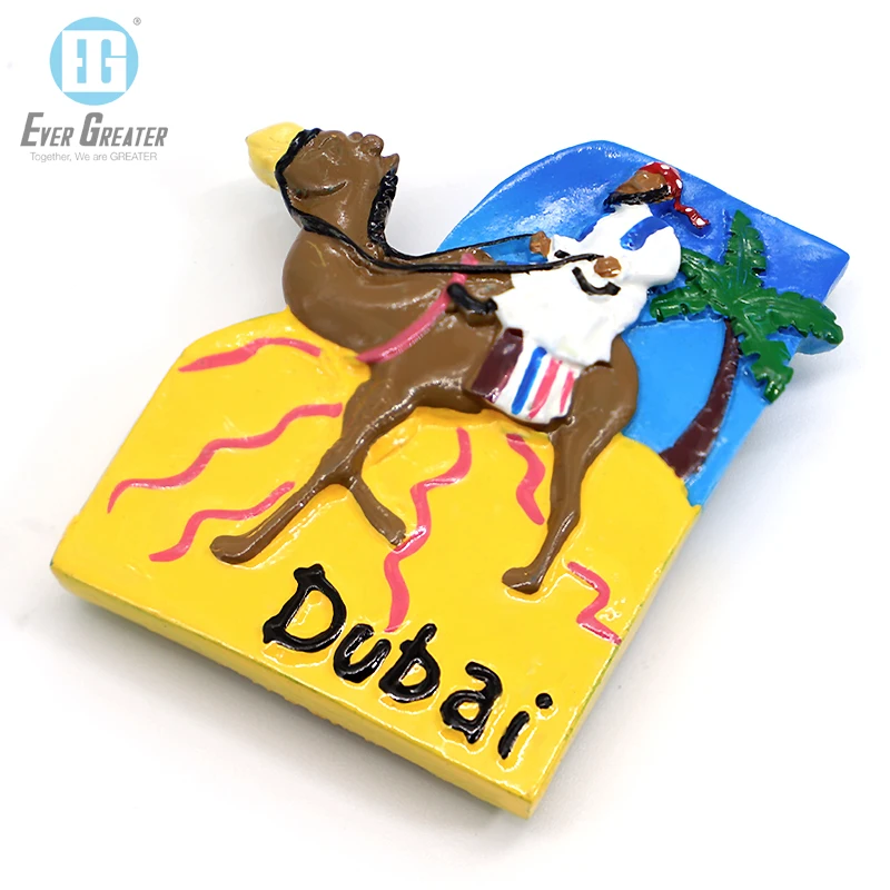 Customized Personalised Resin  Dubai 2D 3D City Fridge Magnet For  Tourism Souvenirs