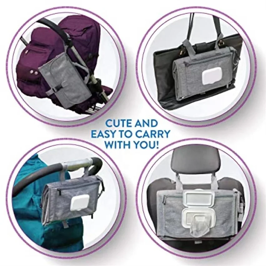 Hot Selling Portable Baby Diaper Change Pad Baby Diaper Bag With Pocket Waterproof Travel Bag Baby Gift