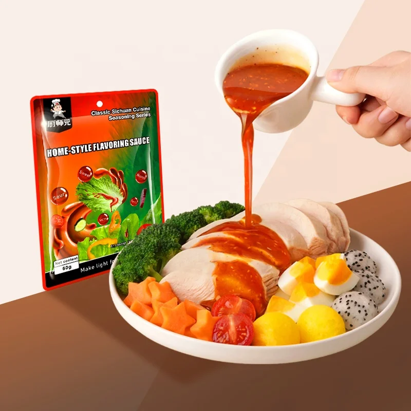 Tianchu 60g Spicy Vinaigrette Salad Dressing 0% Fat and Sugar For People On A Light Diet Cool Vegetables And Meat Salad Dressing