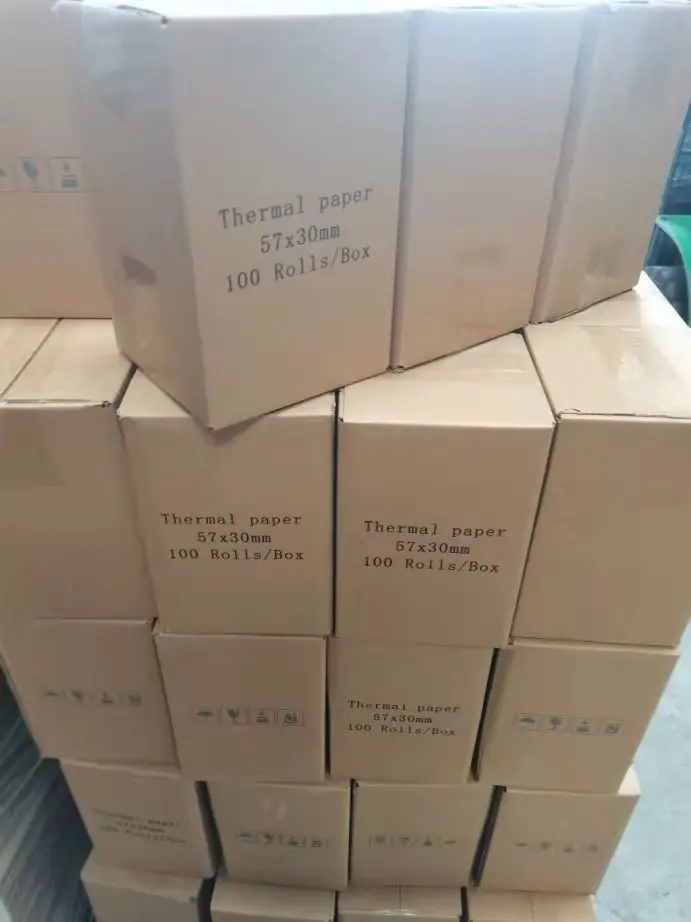 Clear Thermal Paper Rolls POS Machine ATM Machine A4 Thermal Paper Print Single Cash Register Paper 57*40mm 100% Wood Pulp