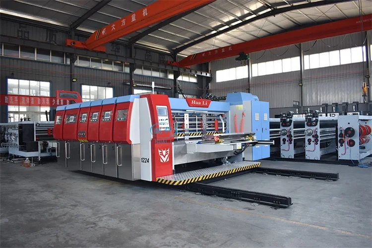 corrugated cardboard print machine automatic 4 color carton printing die cutter machine