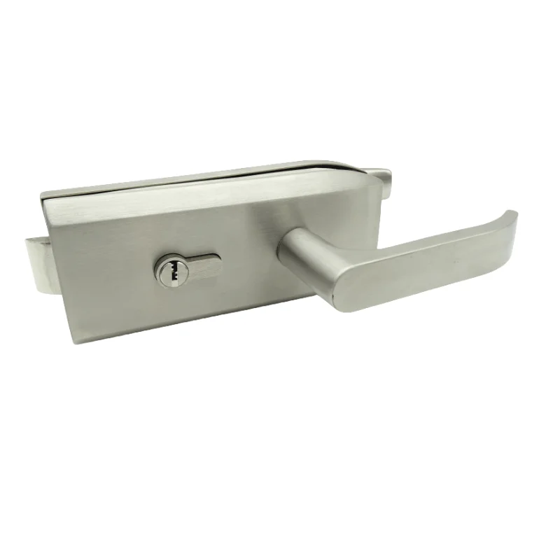 Kensharp Double Sided Key Mortise Locks Handle Tempered Push Glass Door Lock For Glass Sliding Door