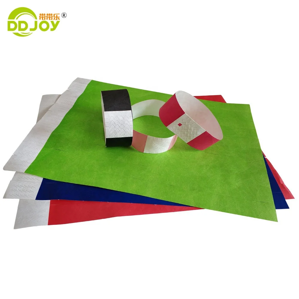 Полный лист 3/4 дюймовых браслетов из обычной бумаги Tyvek наручный браслет в наличии