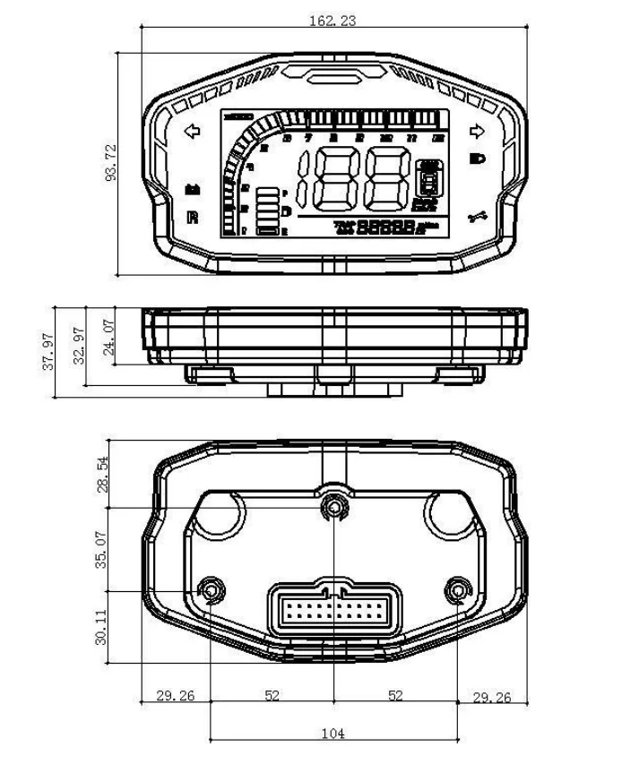 48V-96V DKD ЖК-Спидометр приборная панель дисплей для электрического велосипеда скутер мотоцикл