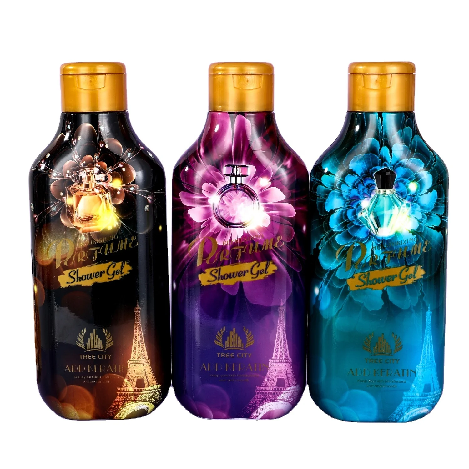 Private Label Fragrance Lotion Body Wash Custom 500ml Shower Gel for keping skin moisturized soll and smooth