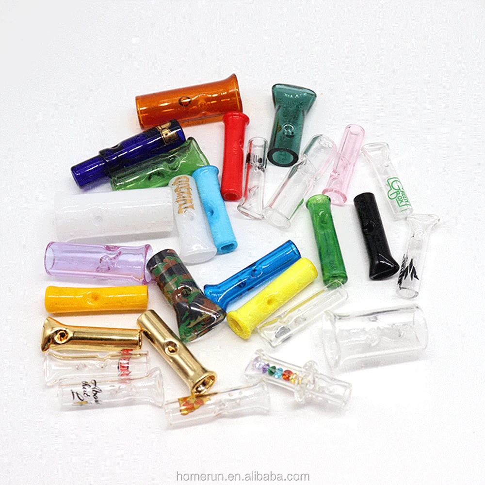Diamond glass filter tips colorful gem inside clear tips rolling paper tip for smoking
