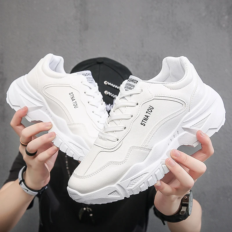 Lipira Star 2023 New Height Increasing Platform Styles Men White Zapatillas Chunky Shoes Sneakers