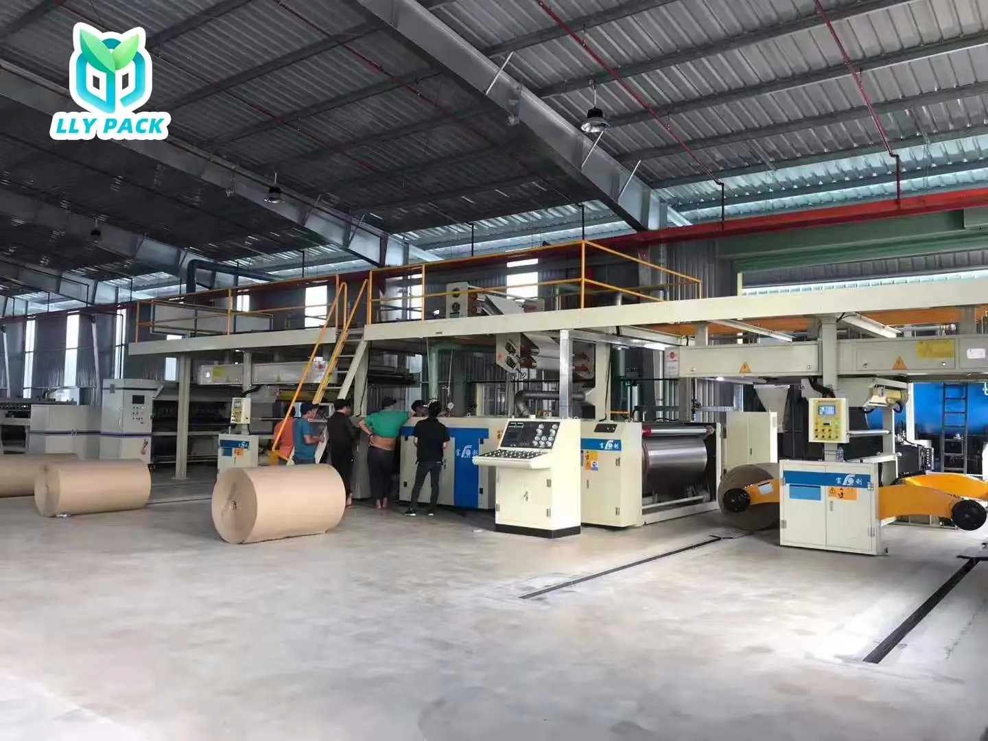 3/5  ply E Flute Corrugated Carton Production Machine Corrugated Cardboard Making Line
