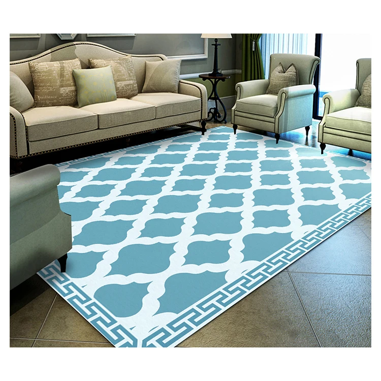 Geometrical nordic fluffy soft plush area rug house carpet floor multi color tufted carpet
