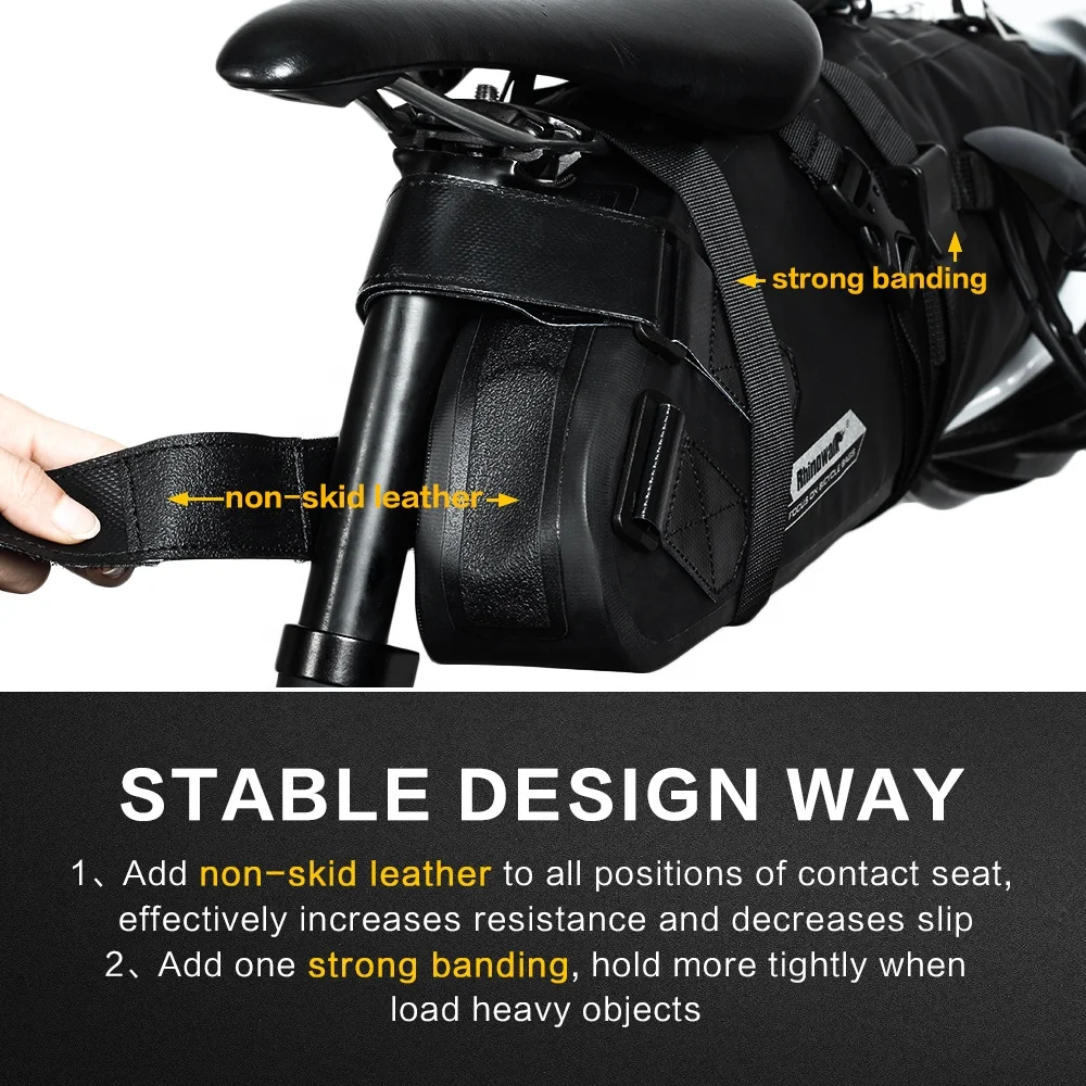 Rhinowalk 13L Waterproof MTB Bike bag bicycle saddle Cycling bag bike rear bag