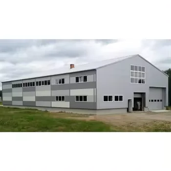 Modern Design Prefabricated Steel Structure Metal Building Industrial Warehouse/Sandwich Panel Material Workshop House Shop Mall