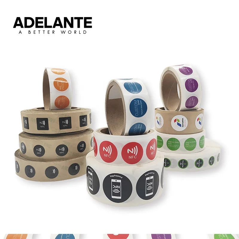 Производитель ADELANTE, оптовая продажа, индивидуальная программируемая антиподделка, наклейка с этикетками NFC